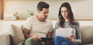 couple reviewing documents